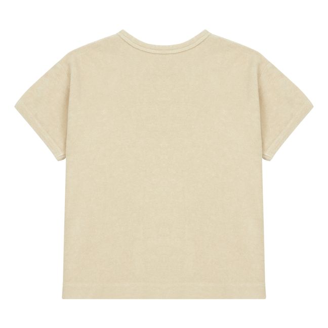 Organic Cotton Terry Cloth T-shirt Ecru