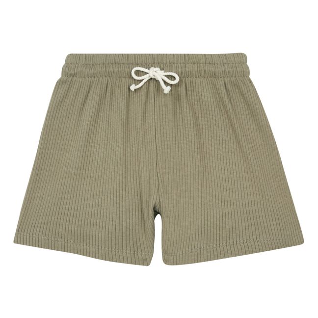 Short Coton Bio Côtelé | Sauge