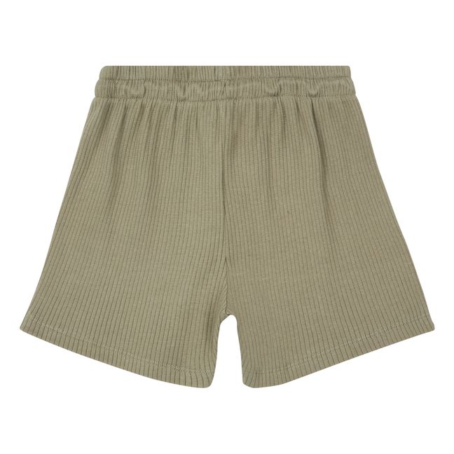 Ribbed Organic Cotton Shorts | Sage