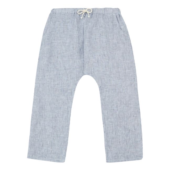 Organic Linen Trousers Light blue