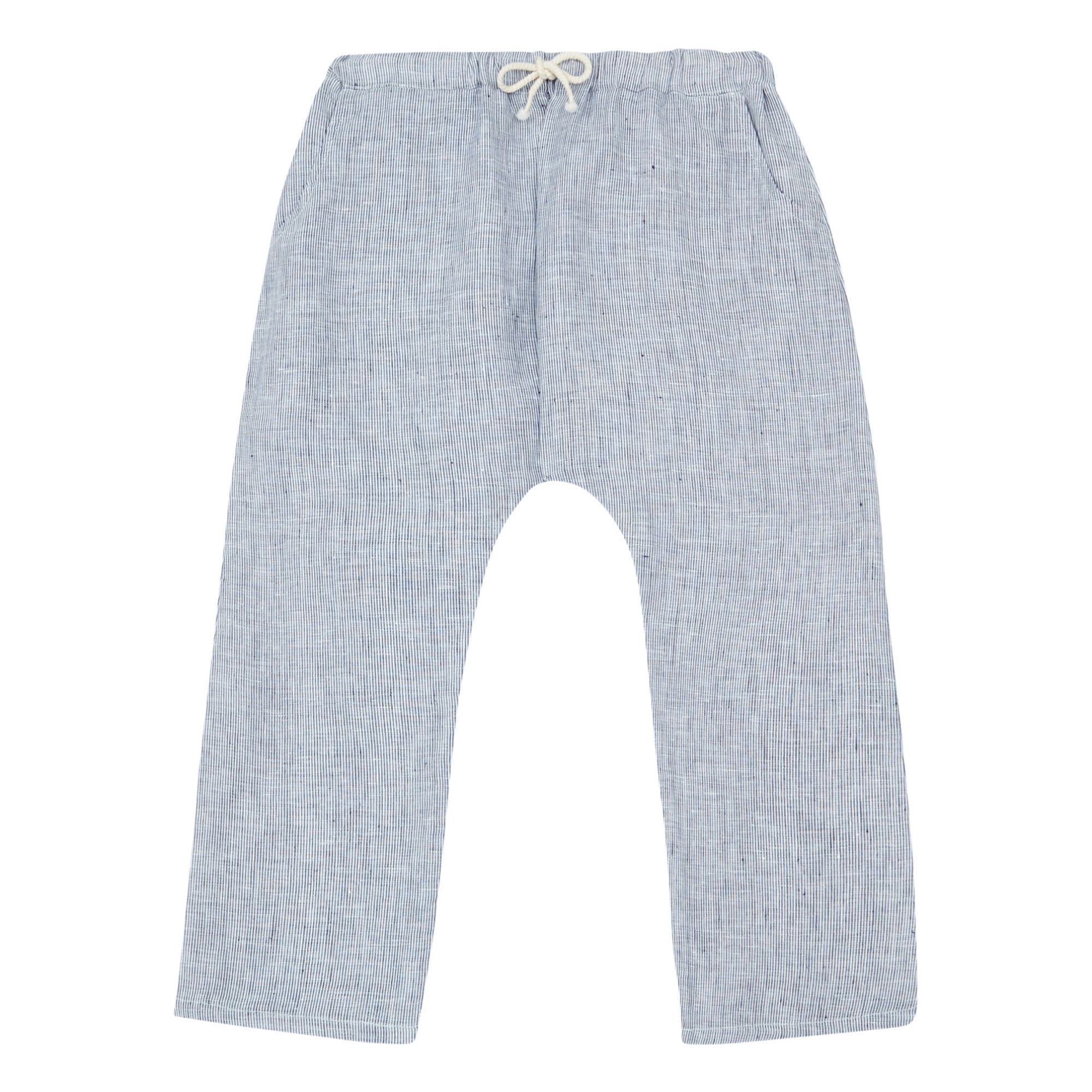 Organic Linen Trousers Azul Cielo- Imagen del producto n°0