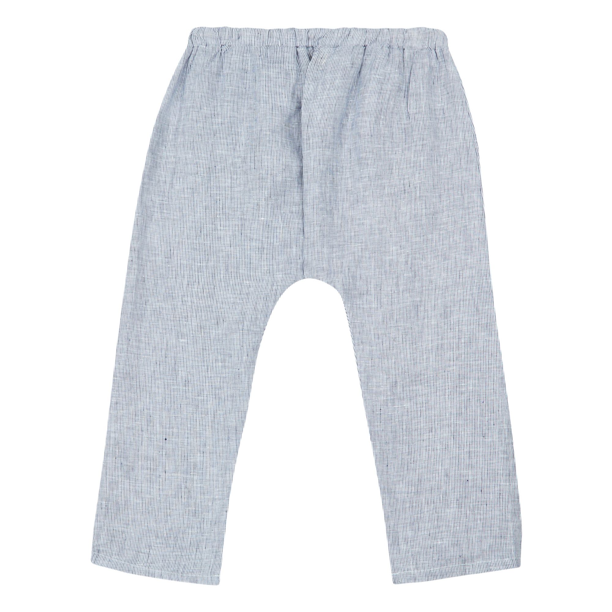Organic Linen Trousers Azul Cielo- Imagen del producto n°1