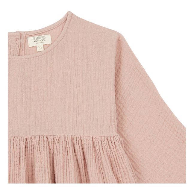 Organic Cotton Muslin Dress Pale pink