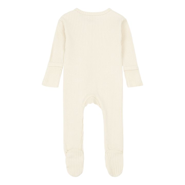 Organic Cotton Ribbed Pyjamas Ecru- Product image n°1