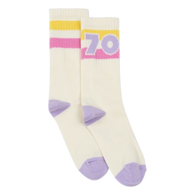 Pack 2 Chaussettes 70's Summer Blanc