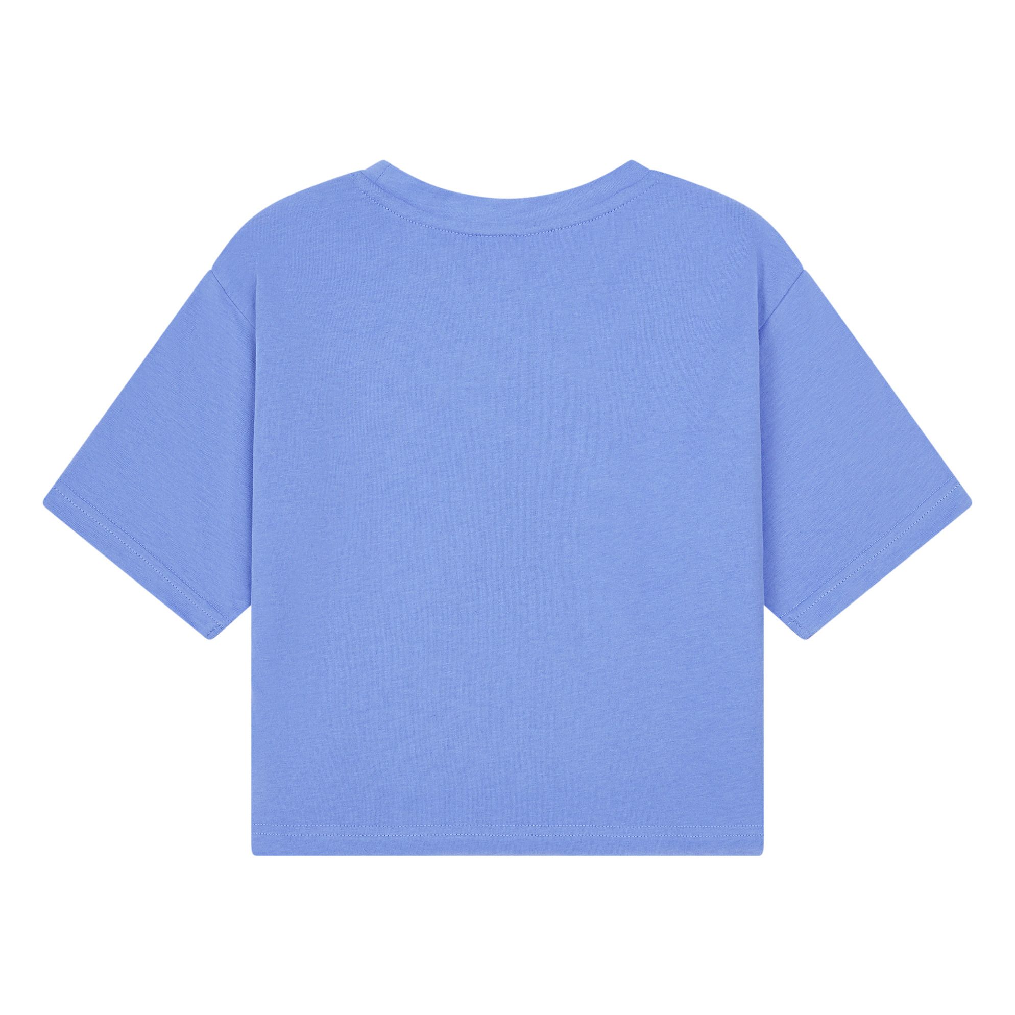 Oversize Organic Cotton T-shirt Blue- Product image n°2