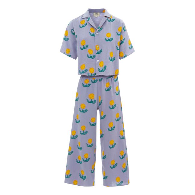 Esclusiva Bobo Choses x Smallable Pyjama Party - Camicia del pigiama + Pantaloni Ginger - Collezione Donna Malva