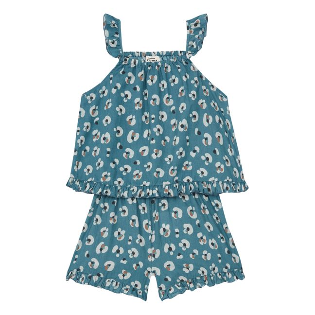 Exclusivité Gabrielle Paris x Smallable Pyjama Party – Pyjama Top + Short Julia | Bleu