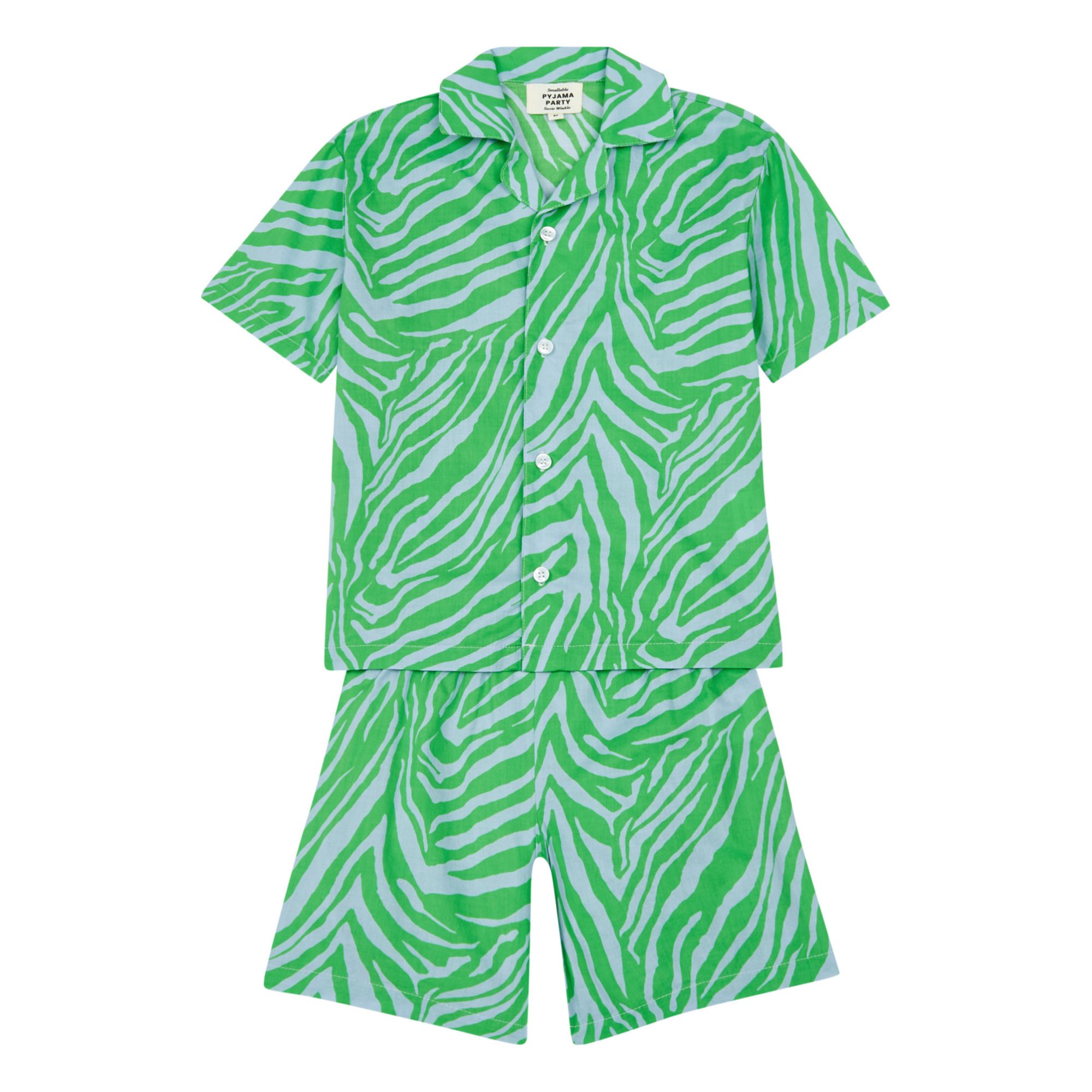 Suzie Winkle - Exclusivité Suzie Winkle x Smallable Pyjama Party – Pyjama Chemise + Short Swan - Garçon - Vert