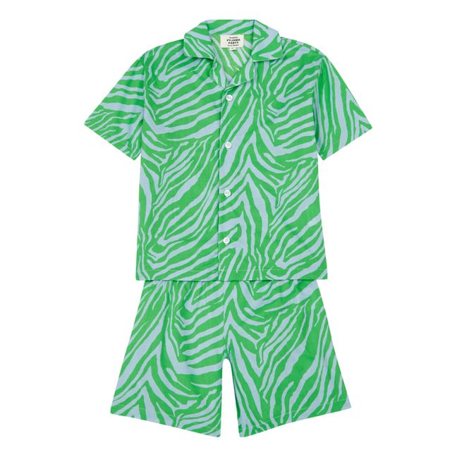 Exclusivité Suzie Winkle x Smallable Pyjama Party – Pyjama Chemise + Short Swan Vert