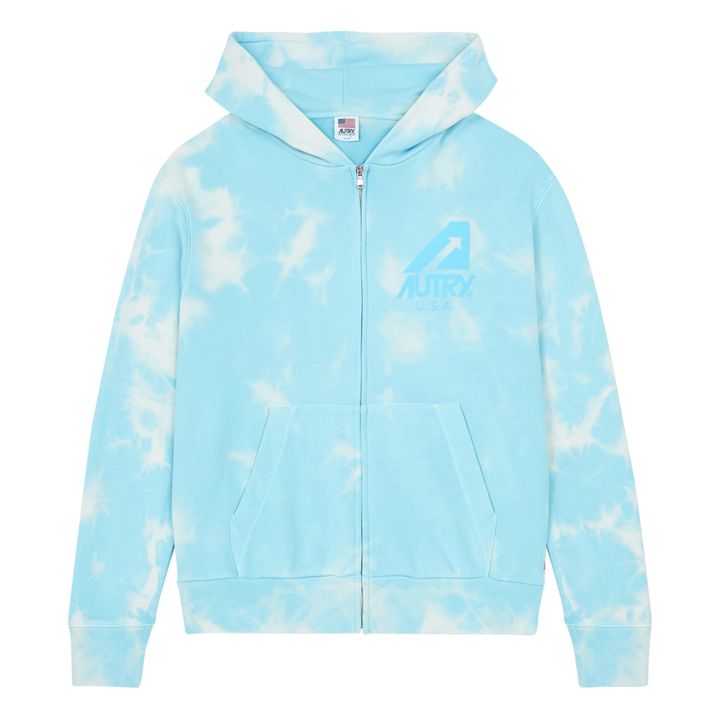 Baby blue tie online dye hoodie