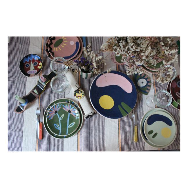 Assiette Louloudia creuse en céramique | Vert