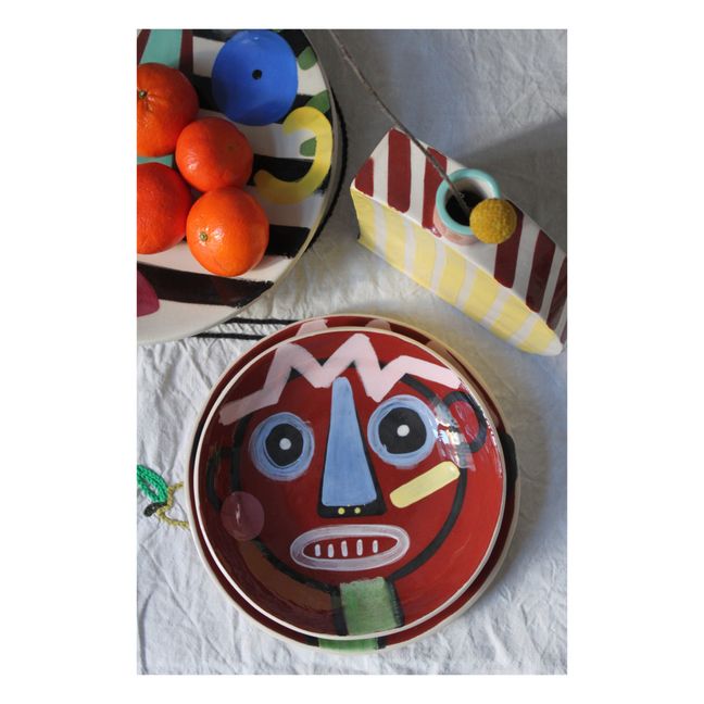 Jojo Ceramic Shallow Bowl | Brown