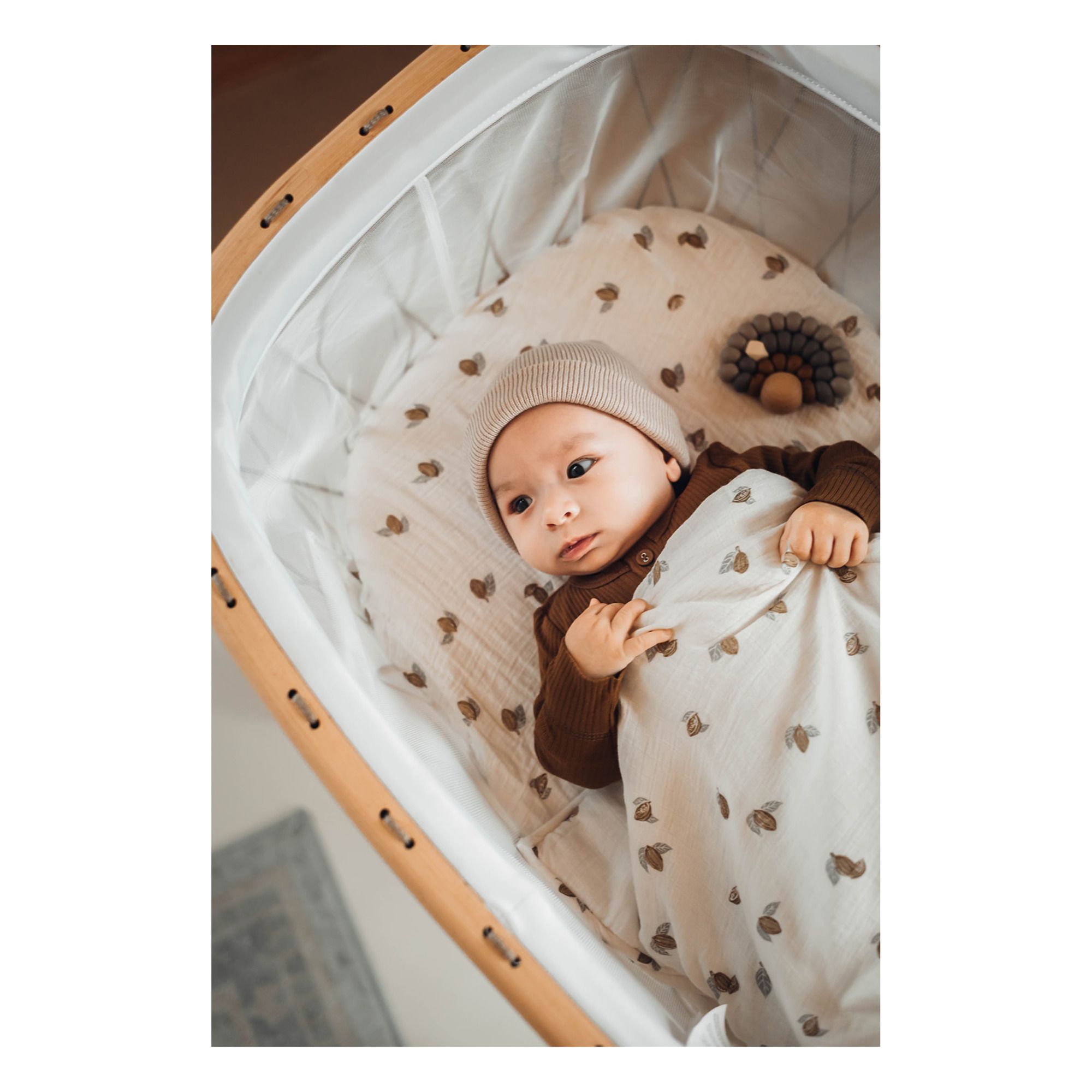 bonjour little - parure de lit bébé en gaze de coton bio - sloeberry