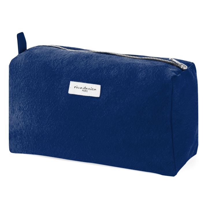 Alma Recycled Cotton Maternity Toilet Bag | Navy blue- Product image n°1
