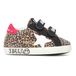 Baby School Leopard Print Velcro Sneakers Brown- Miniature produit n°0