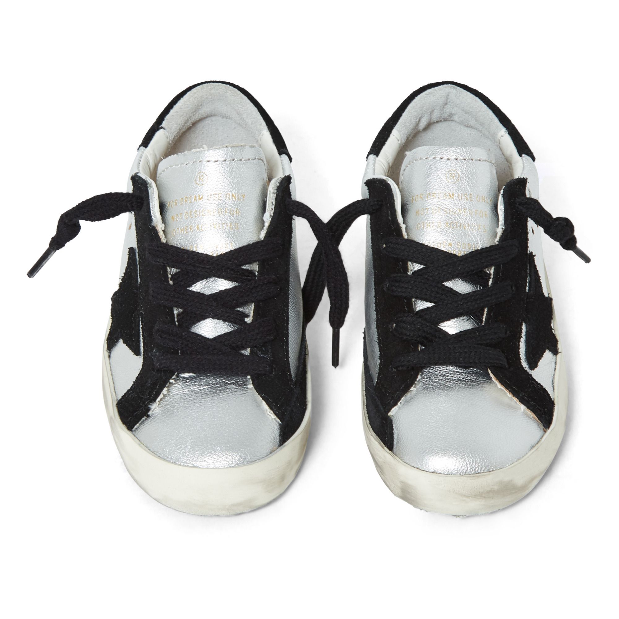 Super-Star Metallic Leather Sneakers Silver- Product image n°3
