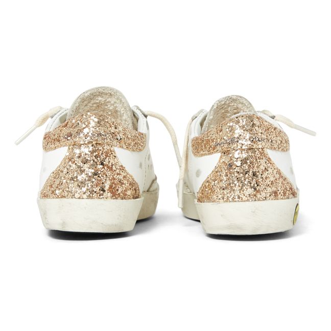 Super-Star Python Print Sneakers Gold