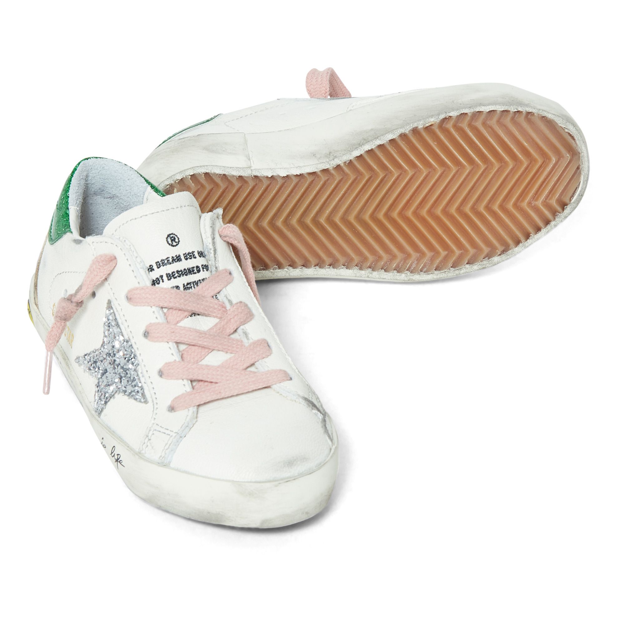 Super-Star Glitter Signature Sneakers Green- Product image n°2