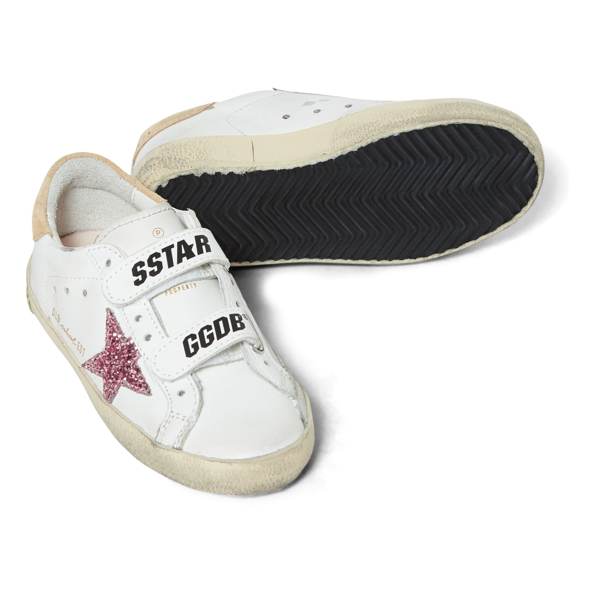 Old School Glitter Velcro Sneakers Rosa- Produktbild Nr. 2
