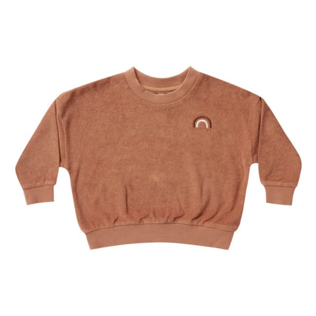 Frottee-Sweatshirt Terracotta