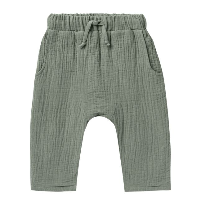 Hawthorne Cotton Crepe Trousers Verde