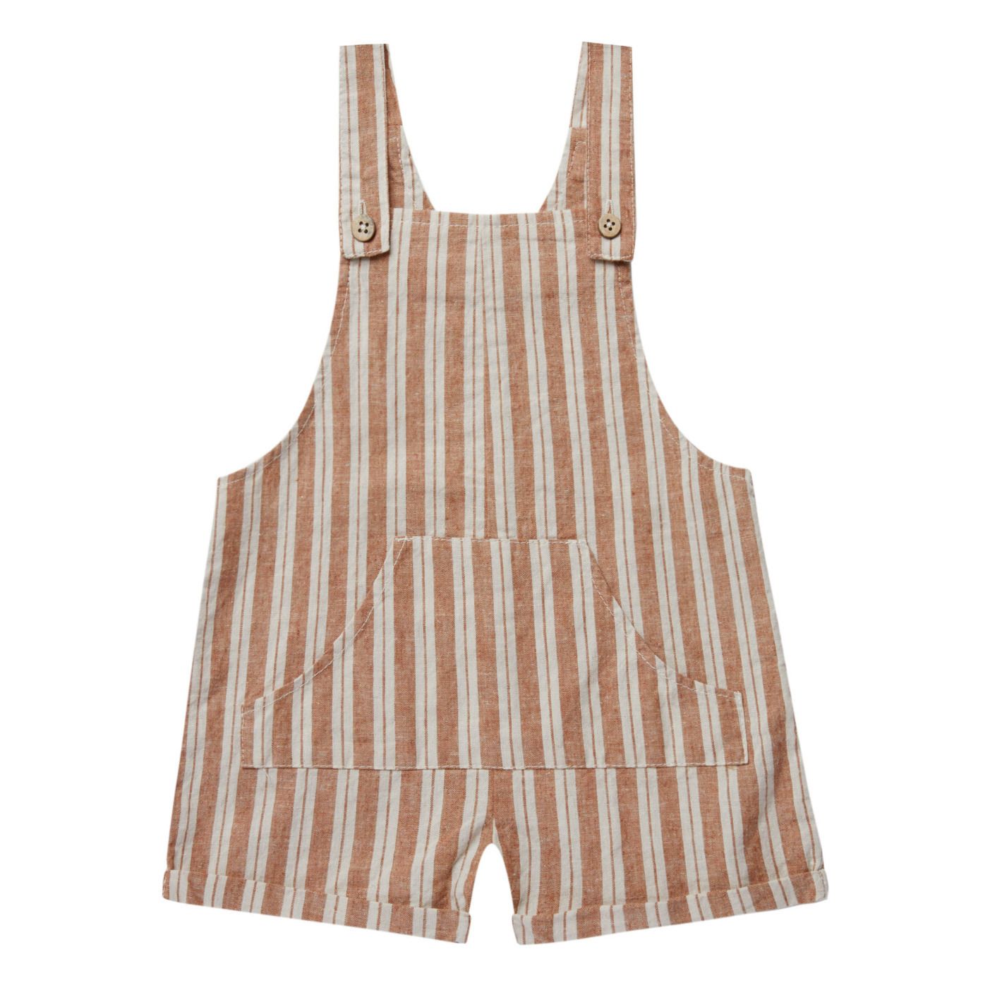 Billie Cotton and Linen Playsuit Camel- Product image n°0