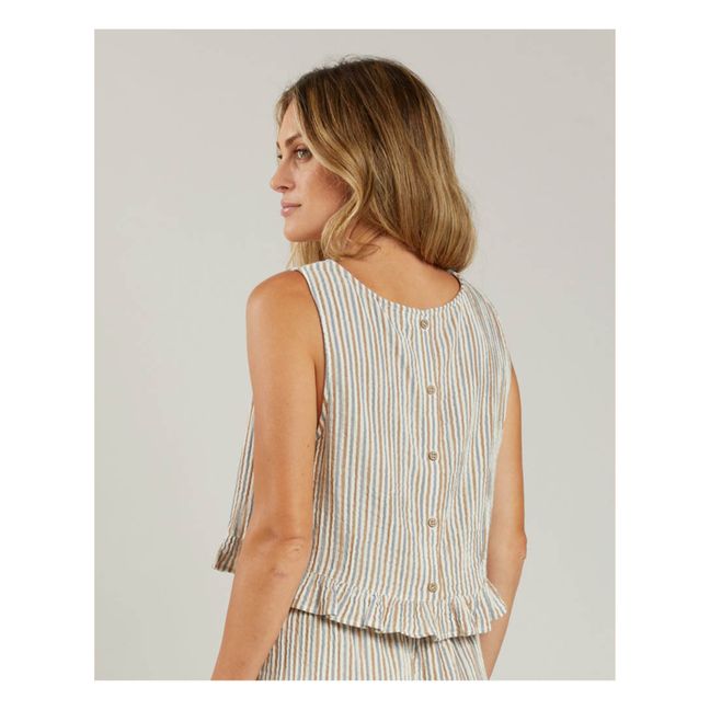 Striped Top - Women’s Collection - Graugrün