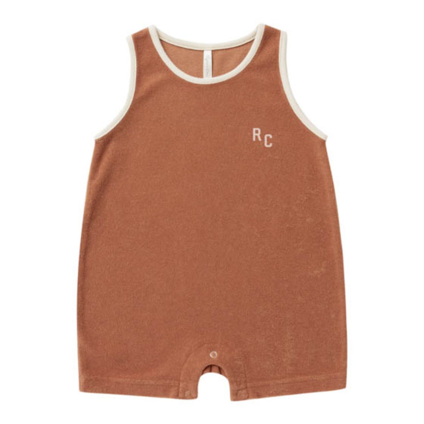 Terry Cloth Playsuit | Terracotta- Product image n°0