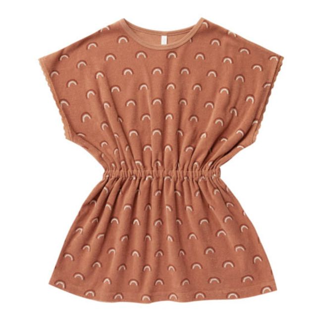 Organic Terry Cloth Dress Coral Hundred Pieces Fashion Teen, Children