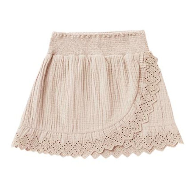 Cotton Crepe Skirt Pink