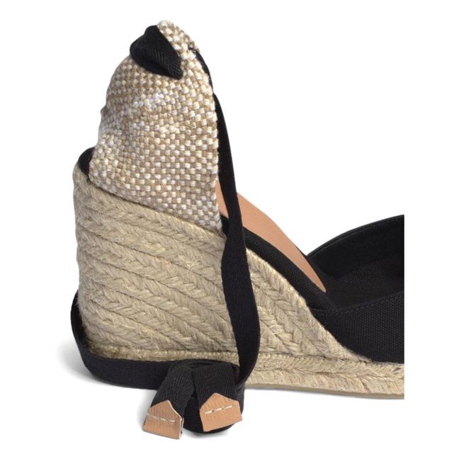 Espadrilles, modello: Carina, dimensioni: 8 cm | Nero
