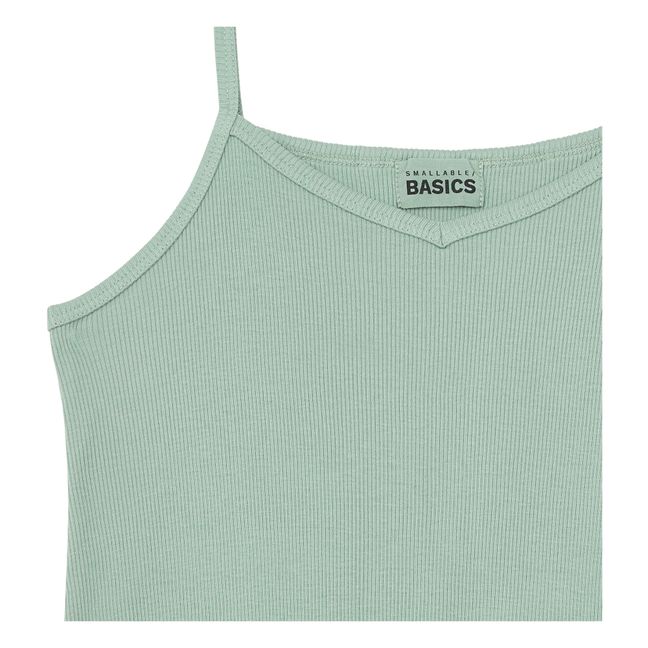 Robe Côtelée Coton Bio | Sauge