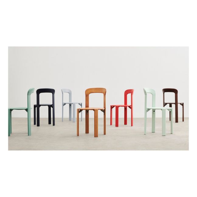 Stuhl Rey aus lackiertem Holz - Bruno Rey | Schwarz