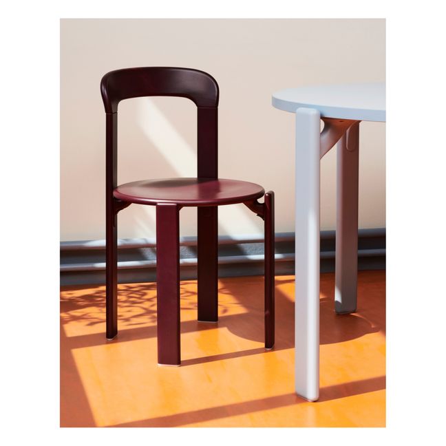 Stuhl Rey aus lackiertem Holz - Bruno Rey | Aubergine