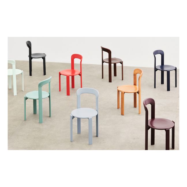 Stuhl Rey aus lackiertem Holz - Bruno Rey | Aubergine