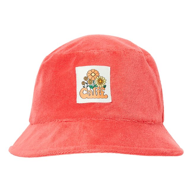 Calif Terry Cloth Bucket Hat Coral