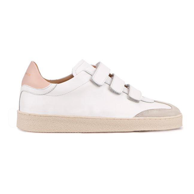 N°11  Bi-material Sneakers | White