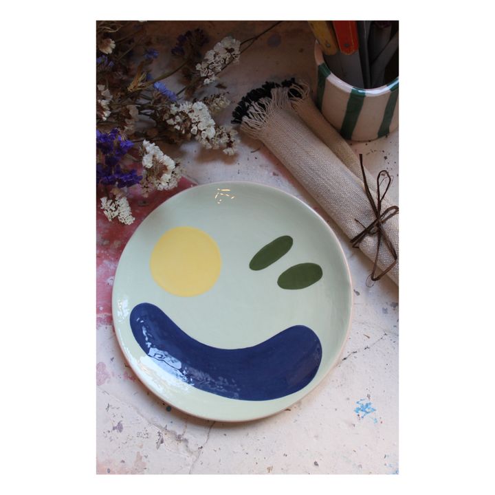 Daphné Ceramic Plate | Mint Green- Product image n°0