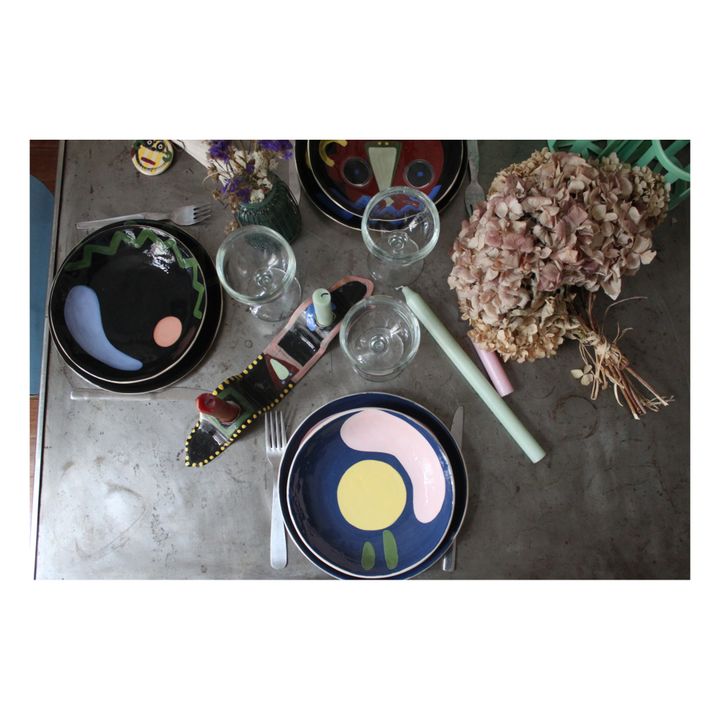 Daphné Ceramic Shallow Bowl | Blue- Product image n°1