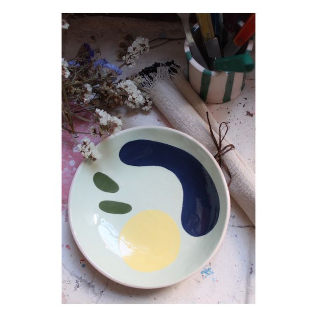 Daphné Ceramic Shallow Bowl | Mint Green