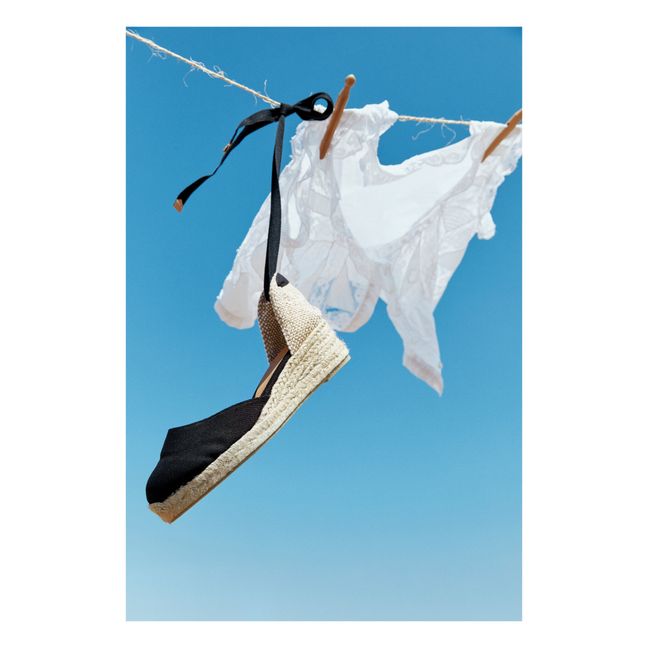 Espadrilles, modello: Carina, dimensioni: 6 cm | Nero