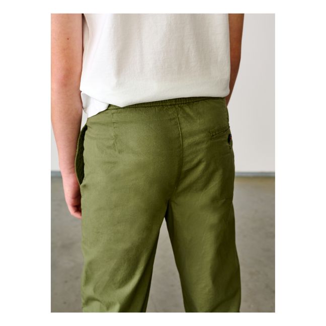 Pantaloni dritti Chino Pharel Verde militare