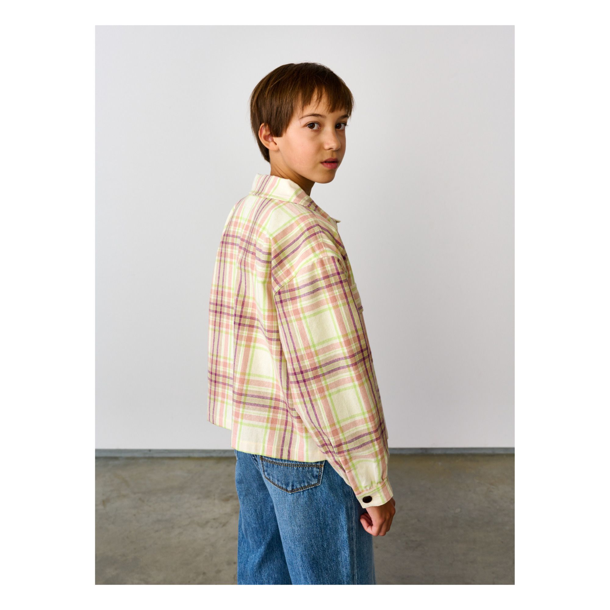 Azukar Checked Jacket Pale pink- Product image n°5