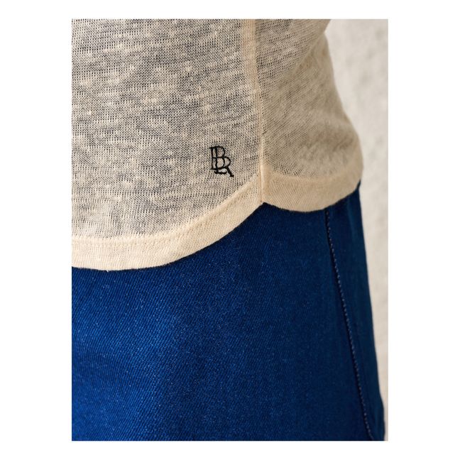 Seas Linen T-shirt - Women’s Collection  | Ecru