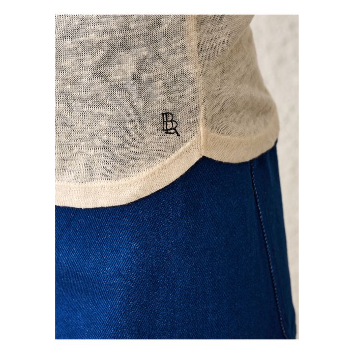 Seas Linen T-shirt - Women’s Collection  | Ecru- Immagine del prodotto n°3