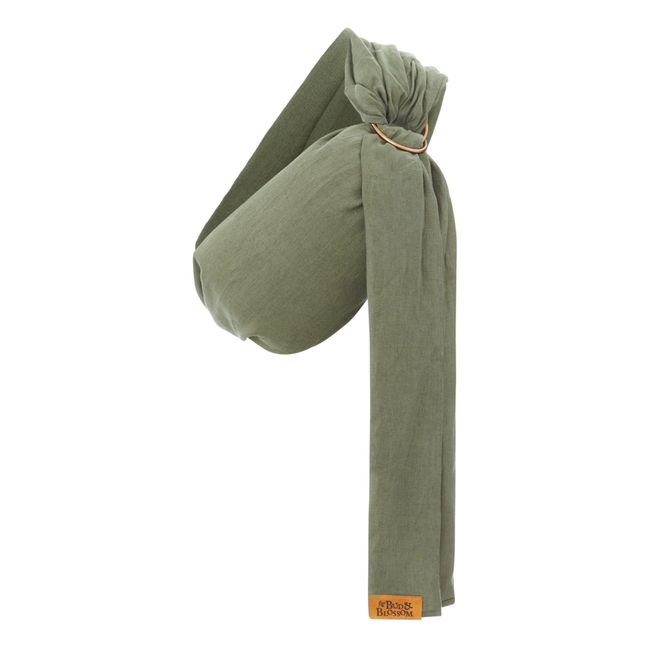 Sciarpa-fascia in lino per trasportare i bambini | Verde oliva