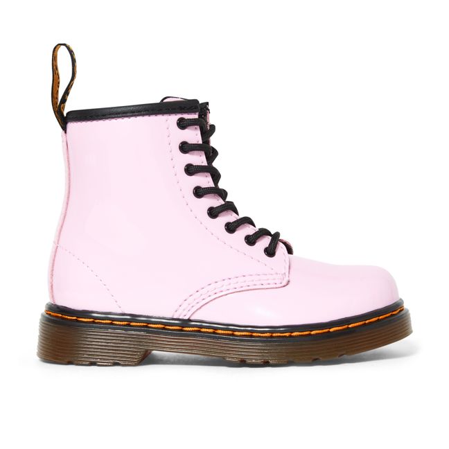 1460 Patent Leather Lace-Up Boots Rosa chiaro