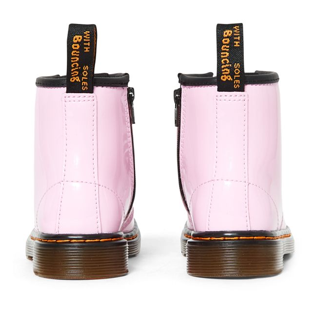 1460 Patent Leather Lace-Up Boots Pale pink
