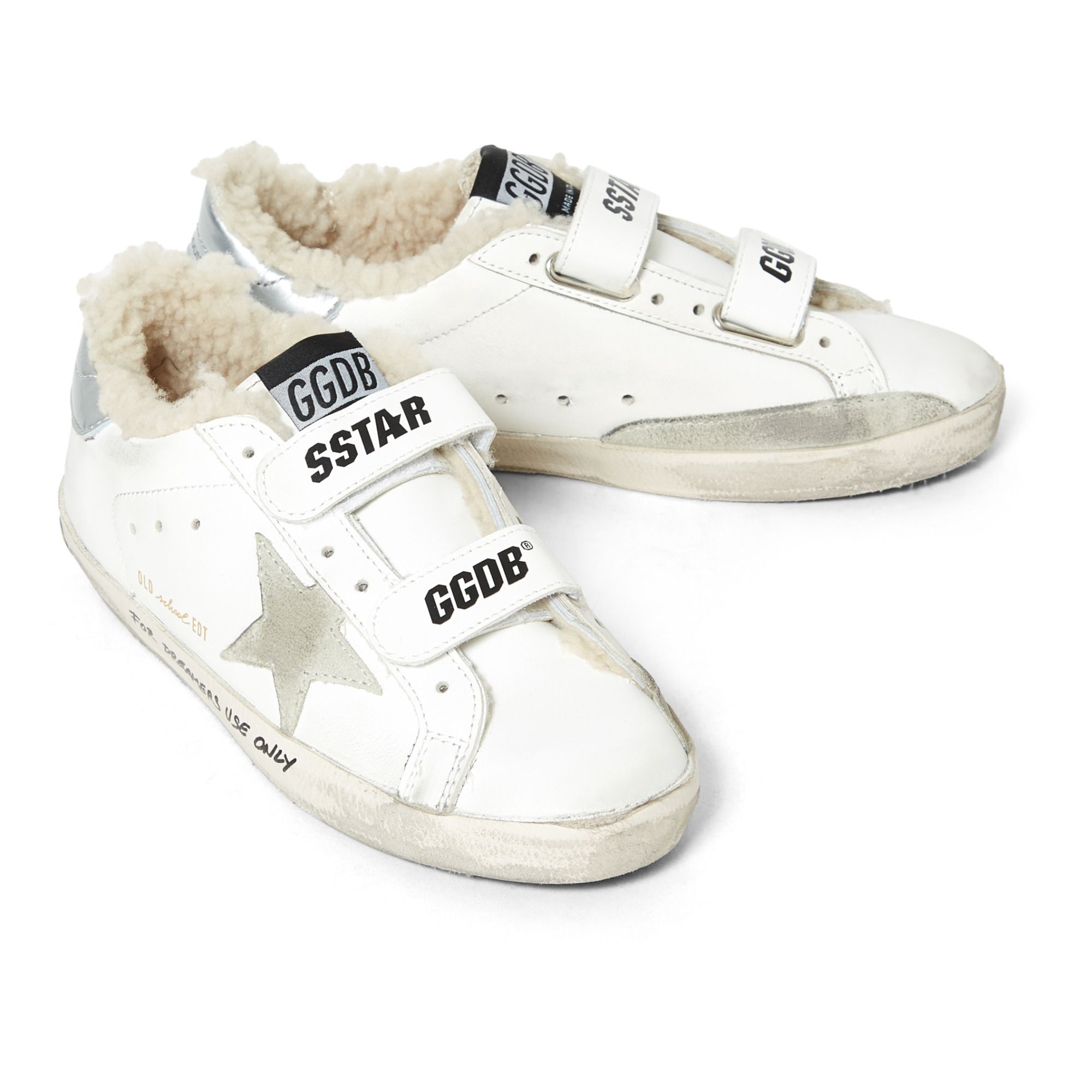 Old School Lined Velcro Sneakers Cream- Product image n°1